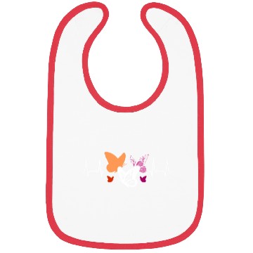 Discover Lesbian Heartbeat Beautiful Butterflies Pride Love Bibs