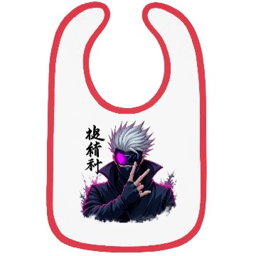 Discover Mysterious White-Haired Anime Warrior with Mask Bibs