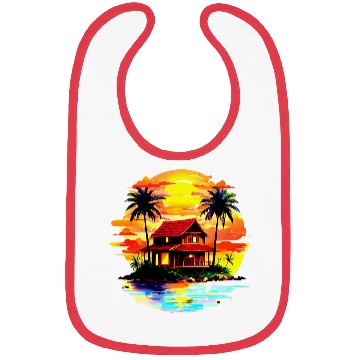 Discover Sunset Serenity in the Tropics Bibs