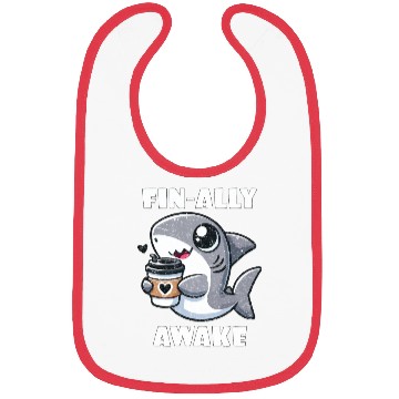 Discover Fin-ally Awake Coffee Shark lover Bibs