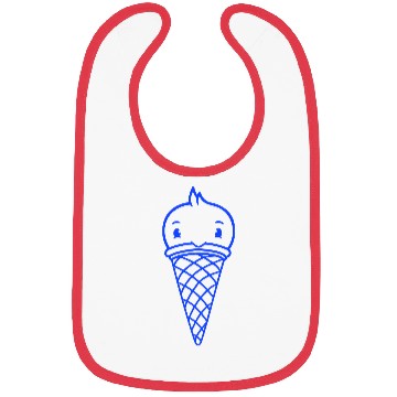 Discover Bird Ice Cream Waffle Scoops Summer Yummy eating Bibs