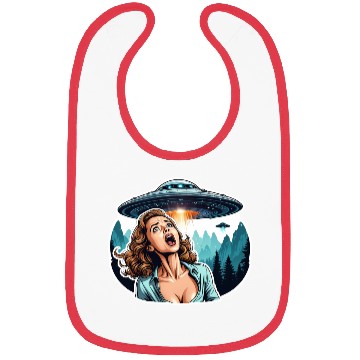 Discover UFO Invasion Alien Abduction Panic Bibs