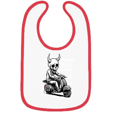 Discover Born to Be Wild - Skull Devil on Scooter Bibs