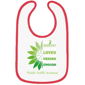 Discover SunFlower Support Warrior Mental Health Awareness Bibs