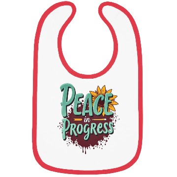 Discover Inspirational Sunflower and Peace Message Bibs