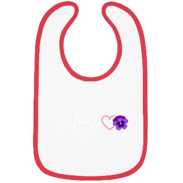 Discover Lesbian Heartbeat Violet Flower Love Pride Bibs