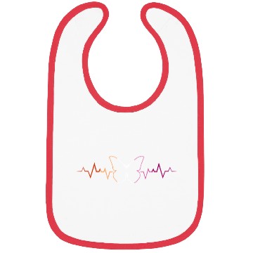 Discover Lesbian Pride Heartbeat Butterfly Elegant Subtle Bibs