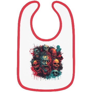 Discover Haunted Horror Faces – Creepy Skull Art Bibs