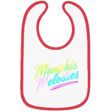 Discover Memphis Melodies Pastel Vibrant Typography Art Bibs