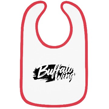 Discover Buffalo wing text Design with Bold Brushstroke Bibs