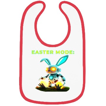 Discover Easter Mode Cybernetic Bunny with Glowing Eggs Bibs