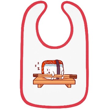 Discover Sushi Salmon Sleeping Bibs