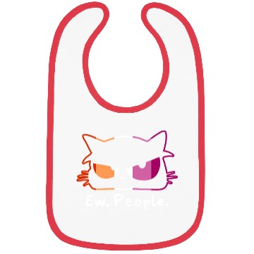 Discover Cat Grumpy Face Ew People Lesbian Pride Colors Bibs