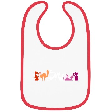 Discover Cats in Lesbian Pride Colors Stretch & Yoga Bibs