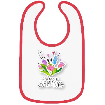 Discover Spring qoute flower illustration Bibs