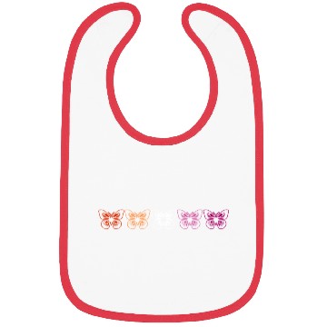 Discover Butterfly Lesbian Pride Aesthetic Minimalist Bibs