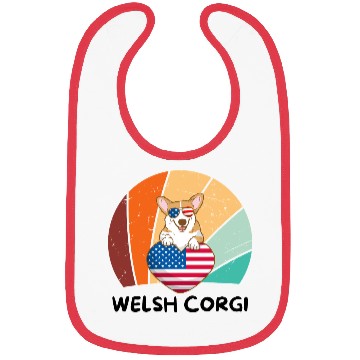 Discover Patriotic Pup: Corgi in the USA Bibs