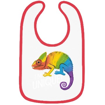 Discover Rainbow Chameleon - "I'm Unique!" Colorful Animal Bibs