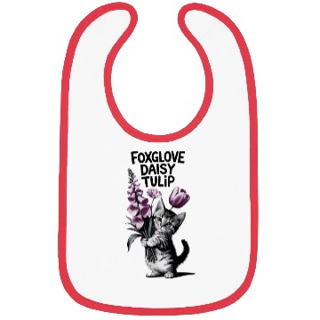 Discover Subtle Floral Anti Trump Flowers Foxglove Daisy Bibs