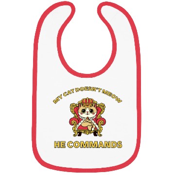 Discover Royal Cat Commands – Funny Boss Feline Art Bibs