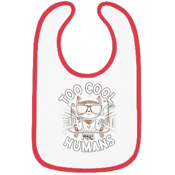 Discover Too Cool for Humans – Skater Cat Bibs