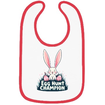 Discover Egg Hunt Champion Bunny Design Bibs