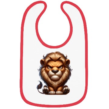 Discover Cute Angry Lion Bibs