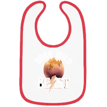 Discover Born Wild Beast Eggshell Lightning Adventure Bibs