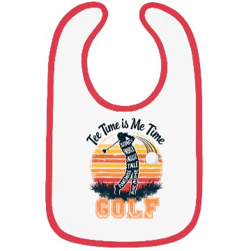 Discover Golf Swing Typography - Vintage Golfer Design Bibs