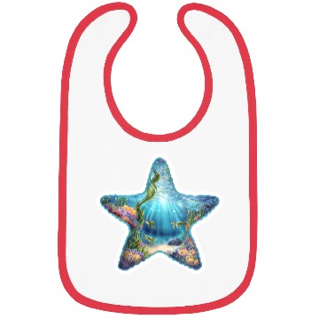 Discover Vibrant Starfish Illustration Bibs