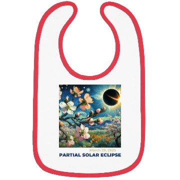 Discover March 29, 2025 Partial Solar Eclipse Blossoms Bibs