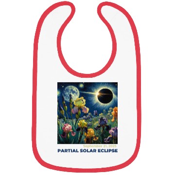 Discover Partial Solar Eclipse Cosmic Floral Night on Bibs