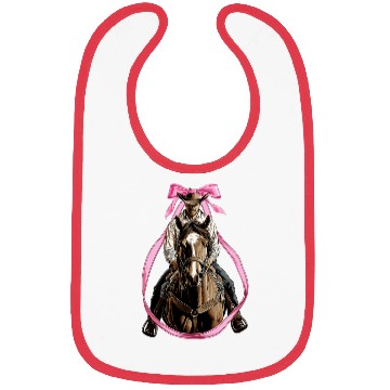Discover Coquette Bow Rodeo Barrel Racer Barrel Racing Mom Bibs