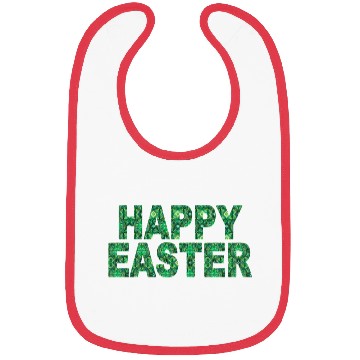 Discover Happy Easter Green Swirl Font Easter Gift Bibs