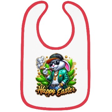 Discover Happy Easter Bunny Bibs