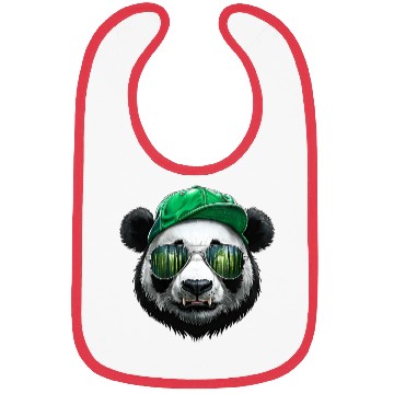 Discover Panda Wearing A Baseball Cap Bibs