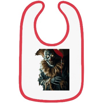 Discover Creepy Ghost Clown with Red Balloon – Bibs