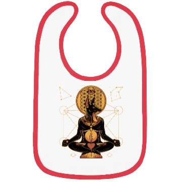 Discover Anubis Ancient Egypt Sacred Geometry Balance Bibs
