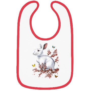 Discover Rabbit Cherry Blossom FULL Bibs