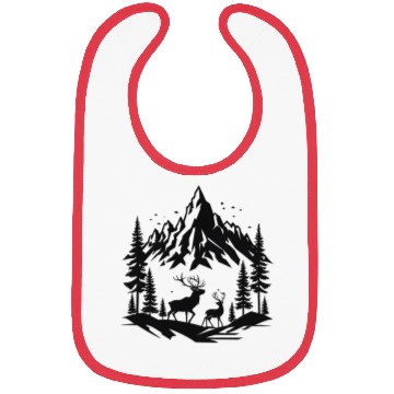 Discover Reindeer and Mountains Bibs