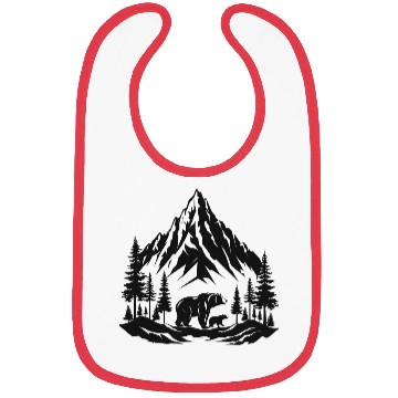 Discover Bears And Mountains Bibs