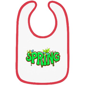 Discover Whimsical Spring Text with Butterflies and Leav Bibs