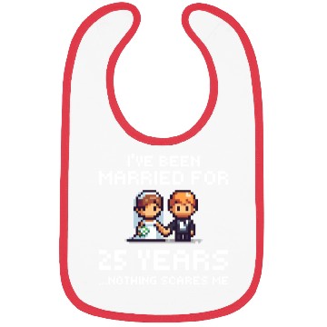 Discover Couples Married 25 Years - Funny 25th Wedding Anni Bibs