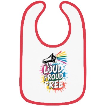 Discover Loud Proud Free Colorful Expression Bibs