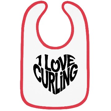 Discover I Love Curling Bibs
