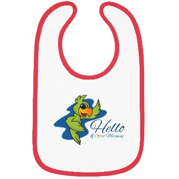 Discover HELLO parrot bird pirate kids Bibs