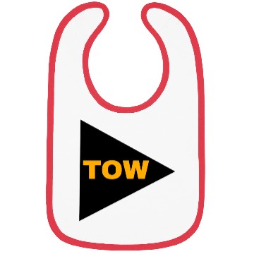 Discover Tow arrow triangle black yellow towing racecar Bibs