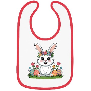 Discover Easter Bunny Flower Crown Spring Eggs Bibs