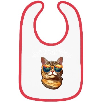 Discover got that rizz cool cat Bibs