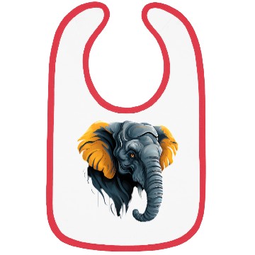 Discover Elephant Head Illustration Bibs